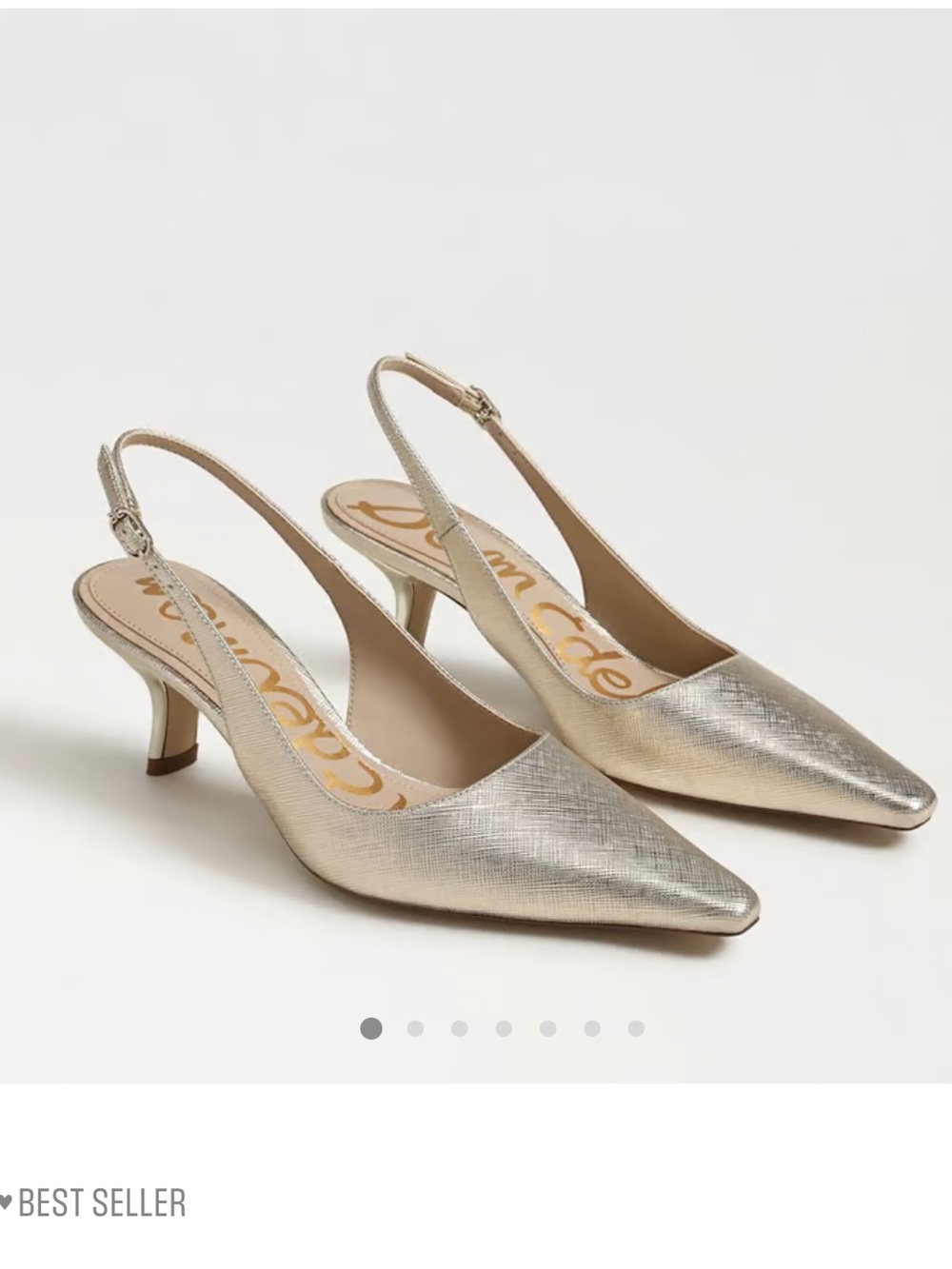 Sam Edelman Bianka Slingback Pump • BEST SELLER
$150 6.5
Gold Leaf Faux Leather